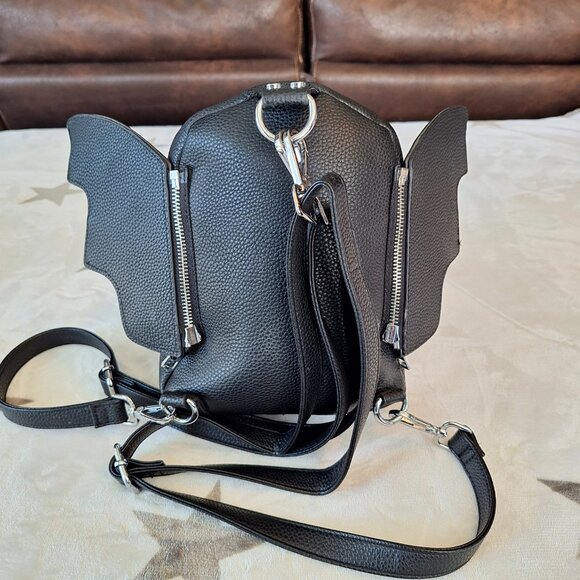 Mini Fashion Backpack Detachable Bat Angel Wing The Fool Tarot Card Cat Festival - Picture 5 of 13